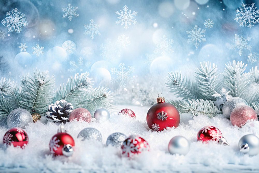 Christmas snowy background